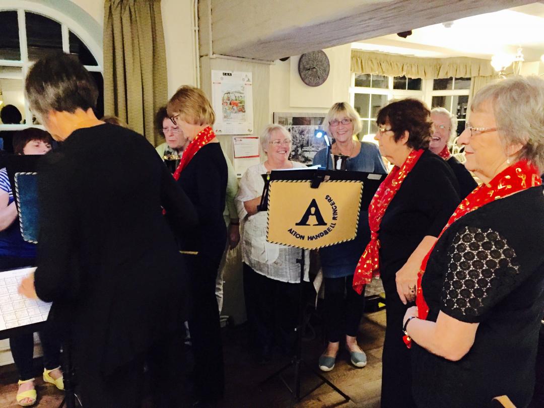 An evening with Rushton Spencer WI Alton Handbell Ringers